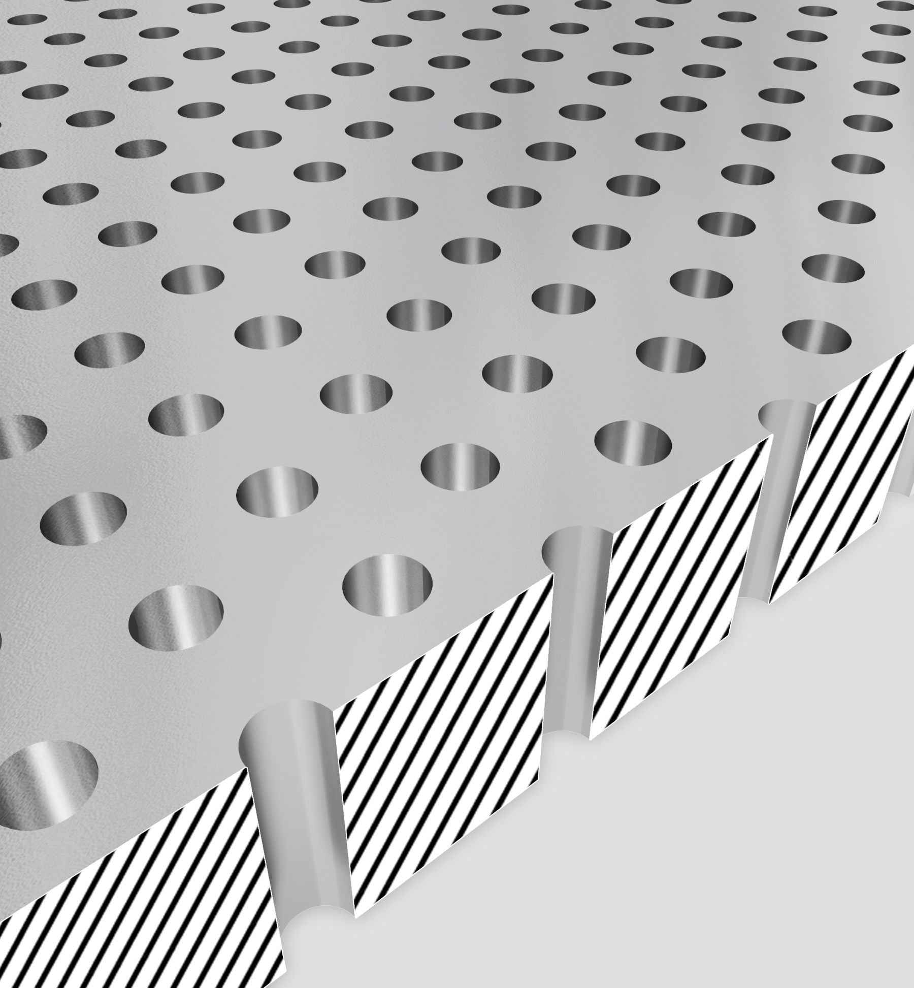 Furo Reto - vista isométrica